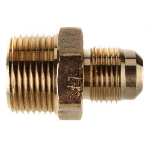 Male NPT Pipe Thread Male SAE 45° Degree Flare Brass Propane Natural Gas Fitting - Image 